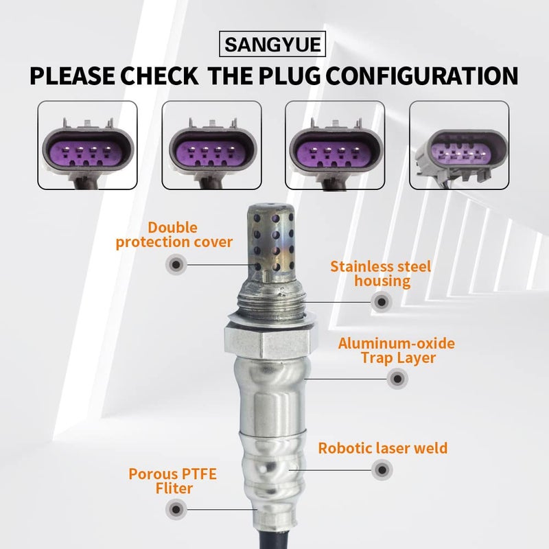 Sangyue 4 Oxygen Sensor for Hyundai Sonata Entourage Azera Kia Amanti Sedona 3.3L 3.8L Upstream +Downstream - Image 3